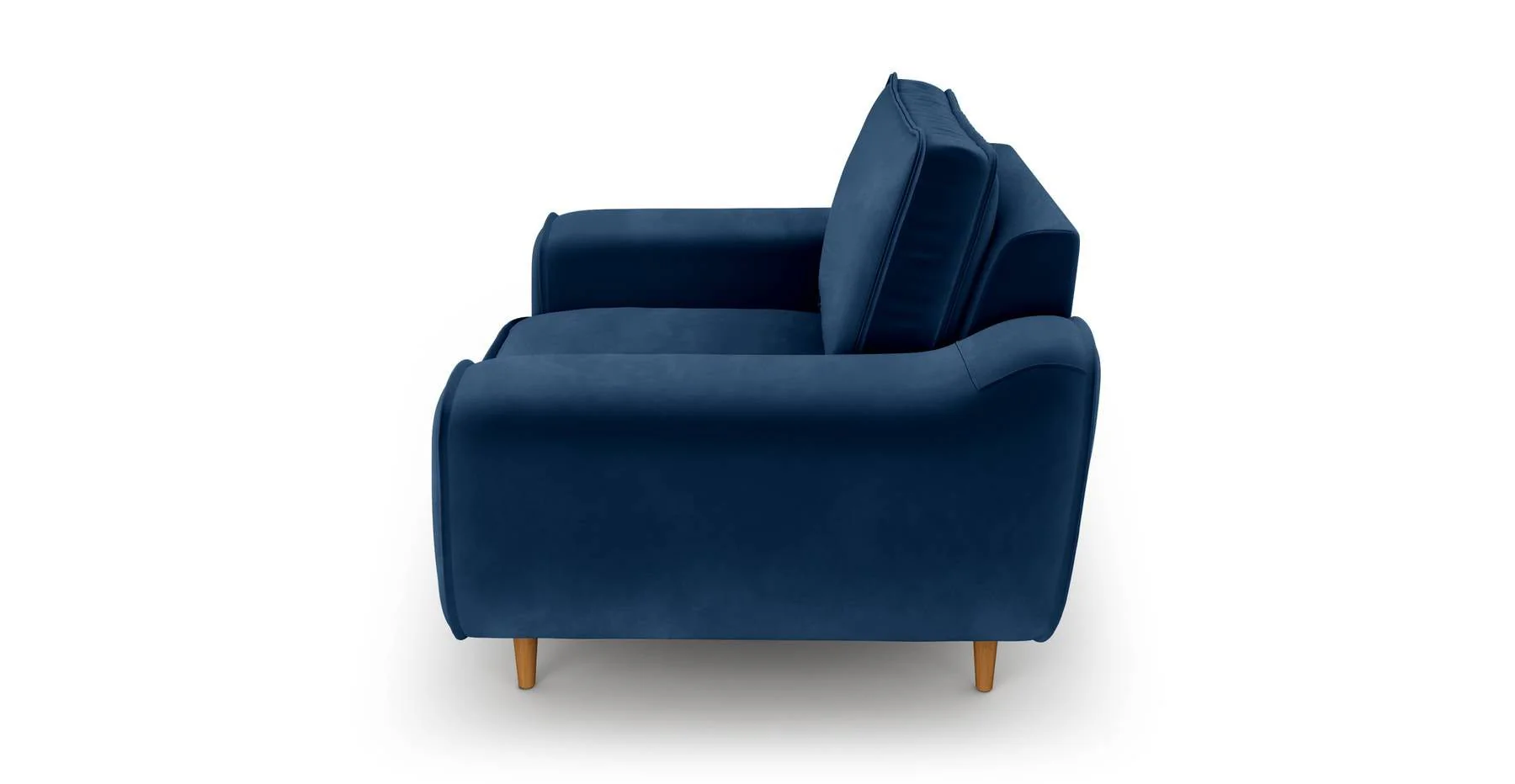 Klem Tekli Koltuk Ahşap Ayak - Kadife - Image 6