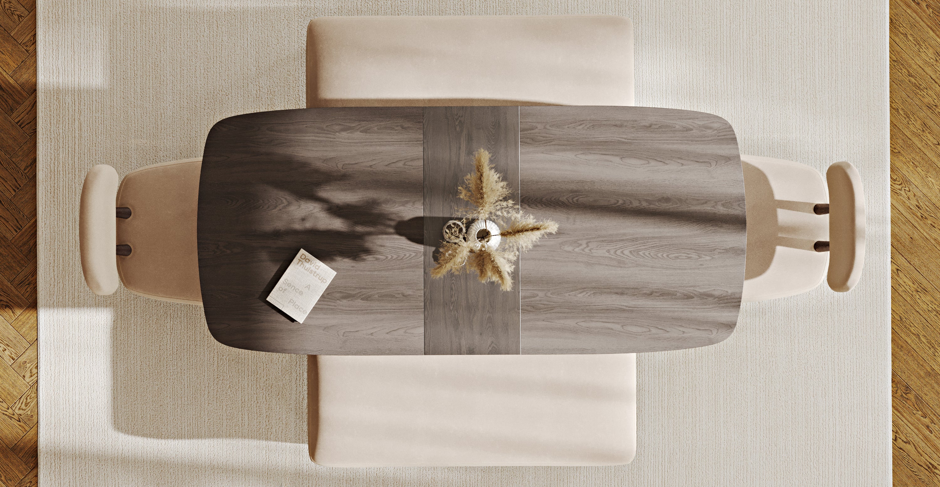Lyno 77x140 Cm Açılır Yemek Masası Takımı (2 Roa Bench & 2 Roa Sandalye) - Kadife - Image 15