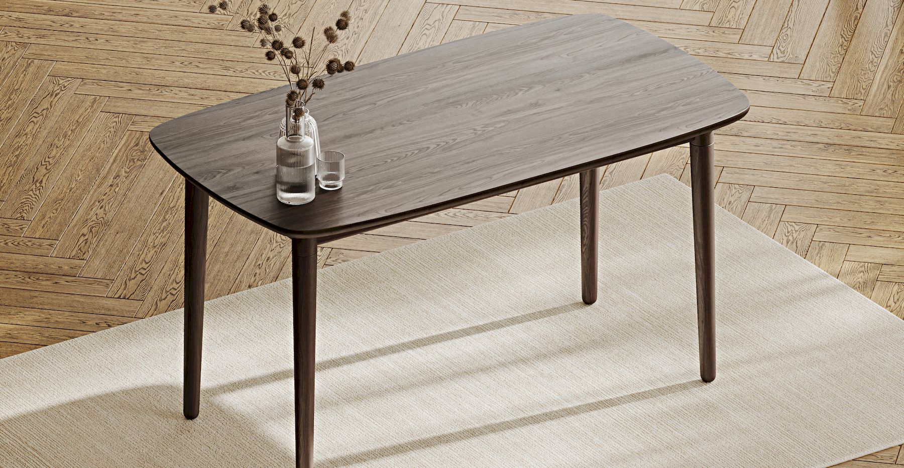 Lyno 77x140 Cm Sabit Yemek Masası Takımı (6 Roa Sandalye) - Bukle - Image 11