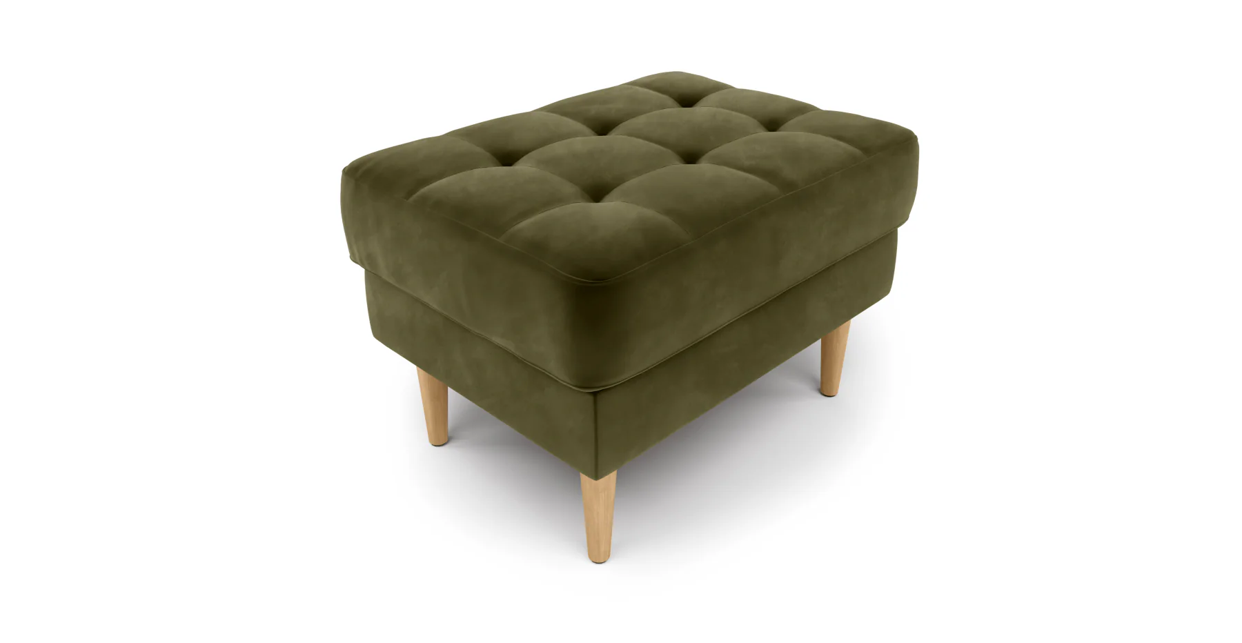 Modsy Puf Small Ahşap Ayak - Kadife - Image 33