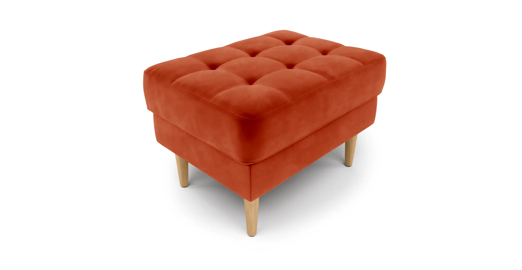 Modsy Puf Small Ahşap Ayak - Kadife - Image 39
