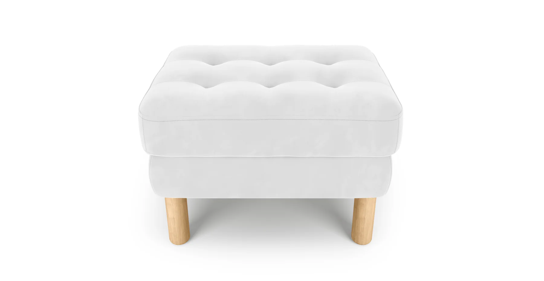 Modsy Puf Small Silindir Ahşap Ayak - Kadife - Image 17