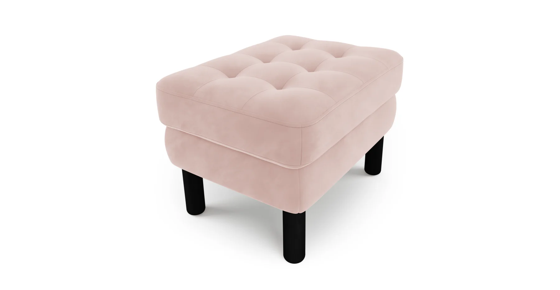Modsy Puf Small Silindir Ahşap Ayak - Kadife - Image 29