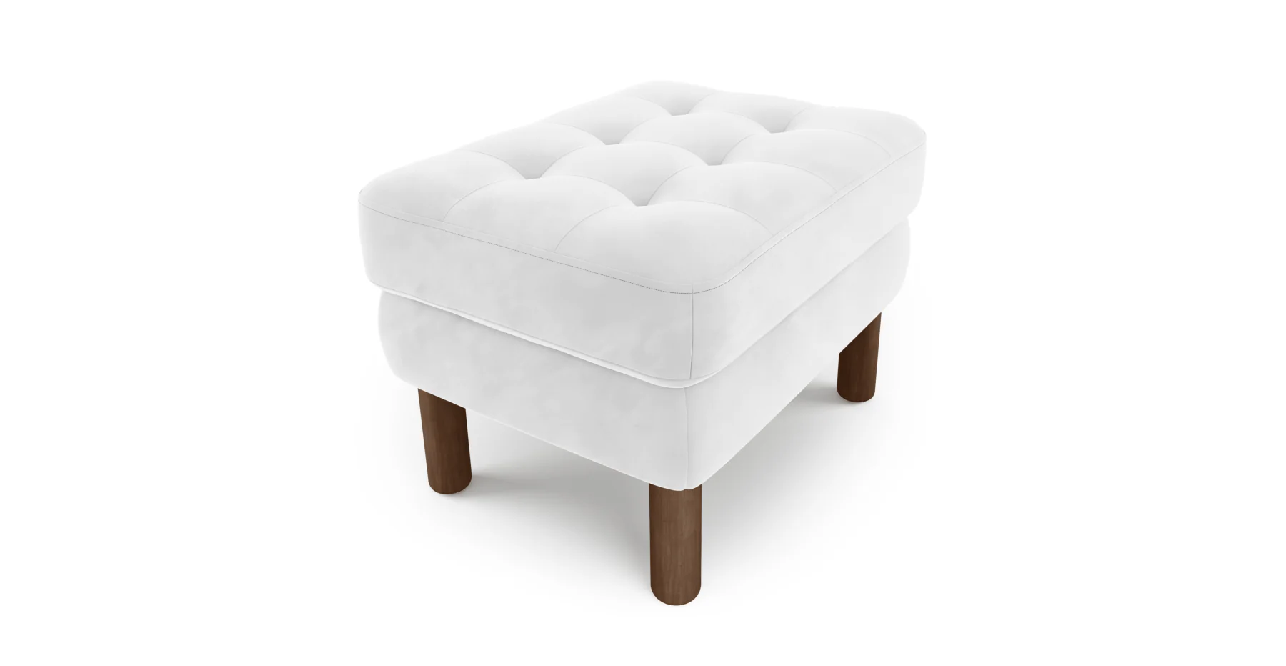 Modsy Puf Small Silindir Ahşap Ayak - Kadife - Image 3