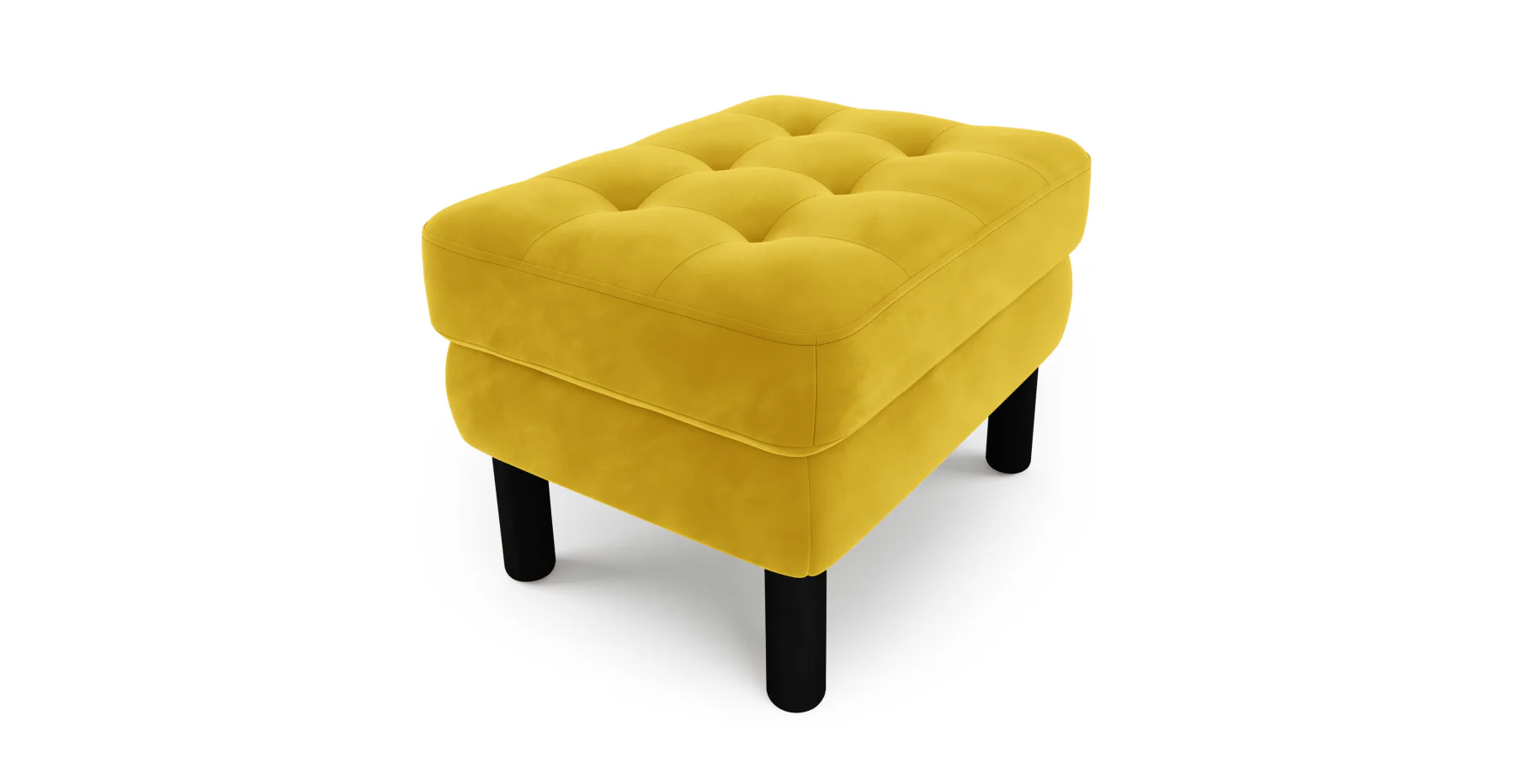 Modsy Puf Small Silindir Ahşap Ayak - Kadife - Image 32