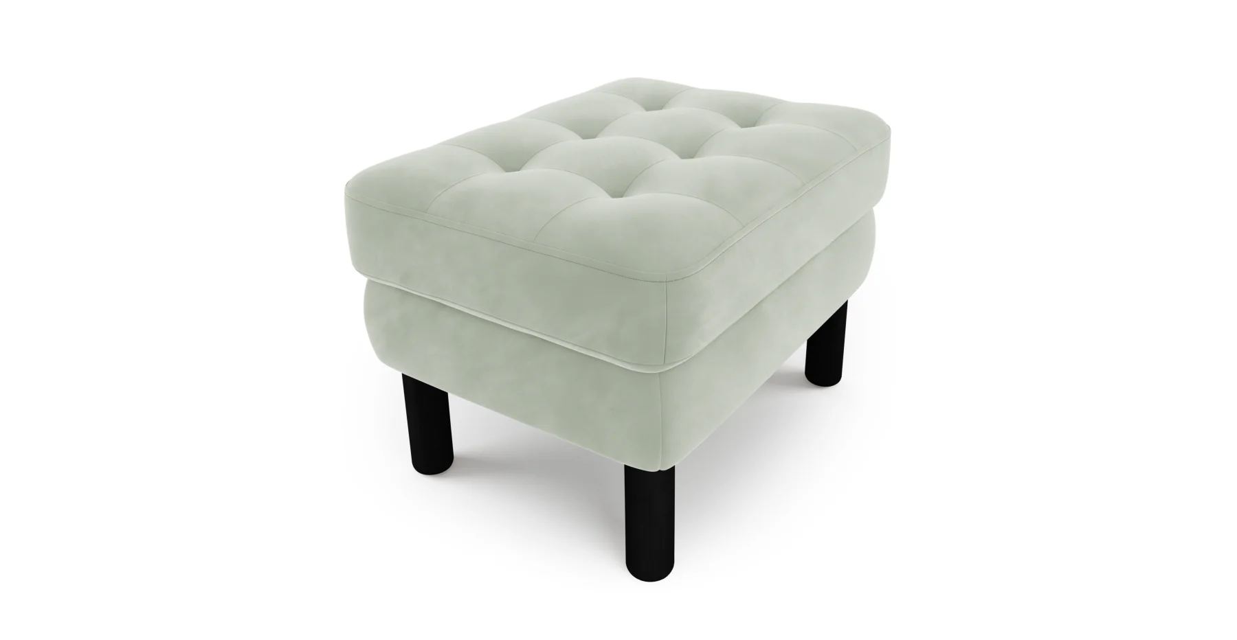 Modsy Puf Small Silindir Ahşap Ayak - Kadife - Image 36