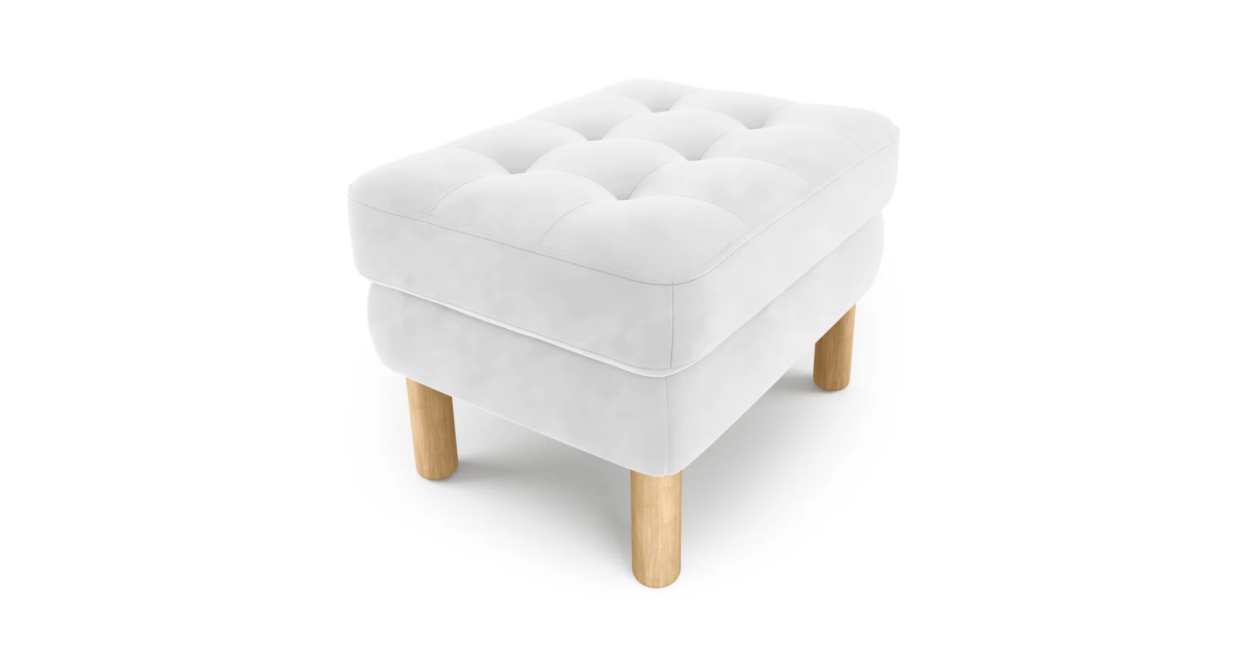 Modsy Puf Small Silindir Ahşap Ayak - Kadife - Image 42