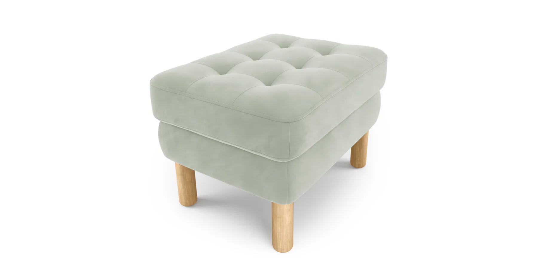 Modsy Puf Small Silindir Ahşap Ayak - Kadife - Image 44