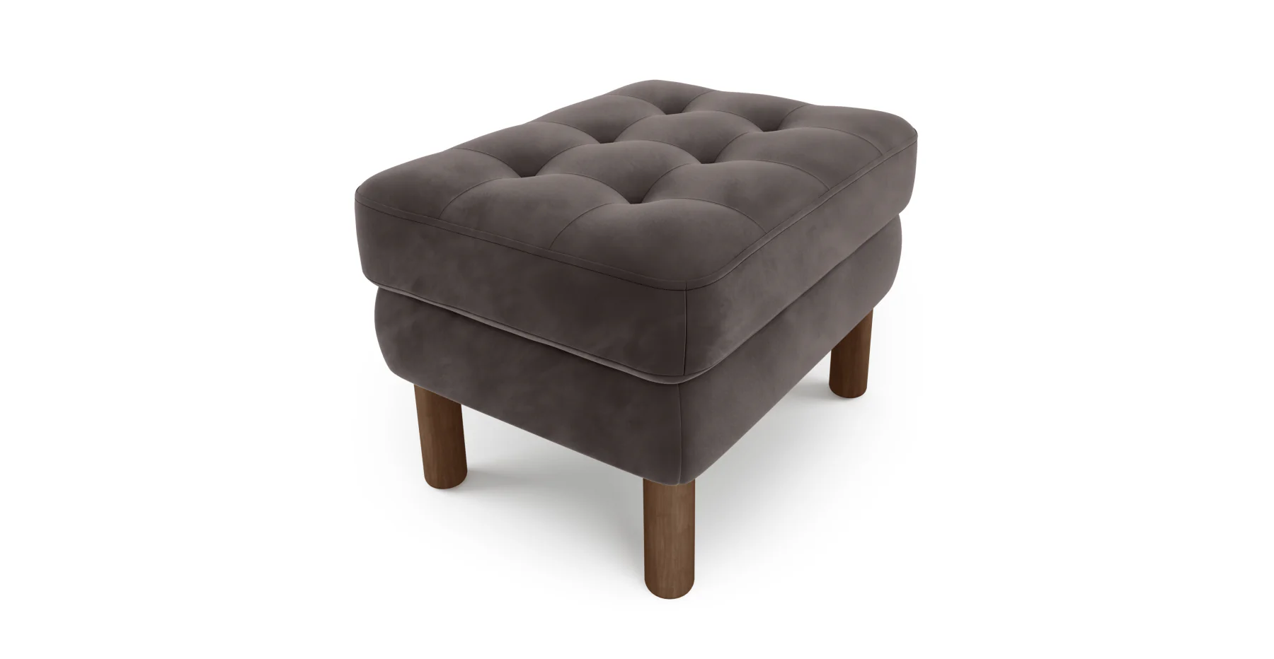 Modsy Puf Small Silindir Ahşap Ayak - Kadife - Image 47