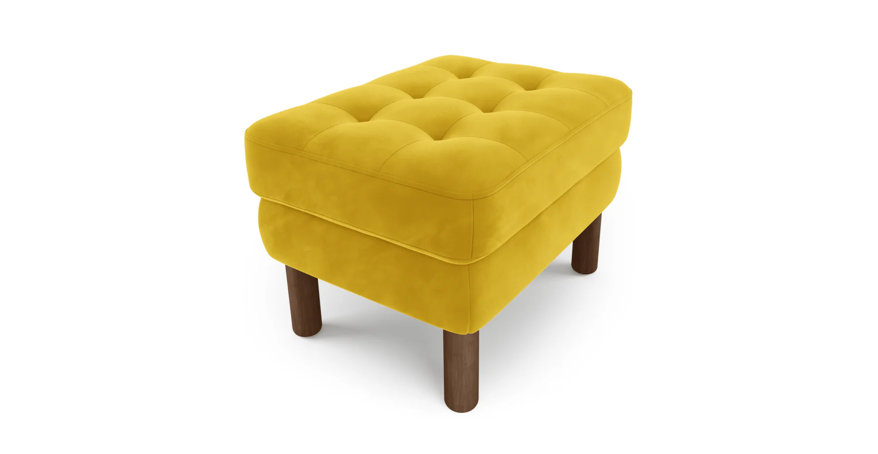 Modsy Puf Small Silindir Ahşap Ayak - Kadife - Image 49