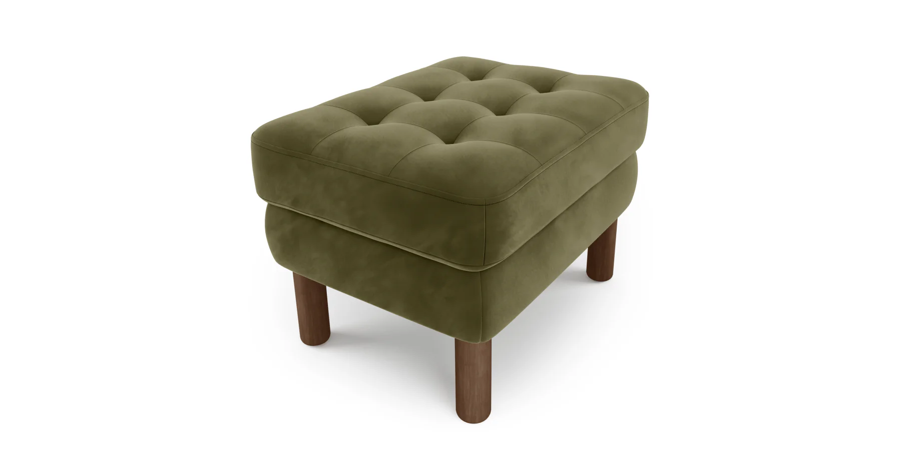Modsy Puf Small Silindir Ahşap Ayak - Kadife - Image 50