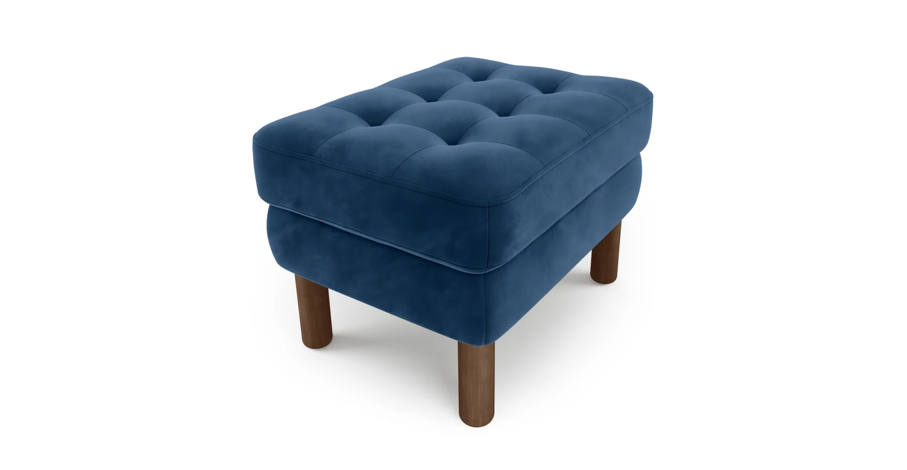 Modsy Puf Small Silindir Ahşap Ayak - Kadife - Image 51