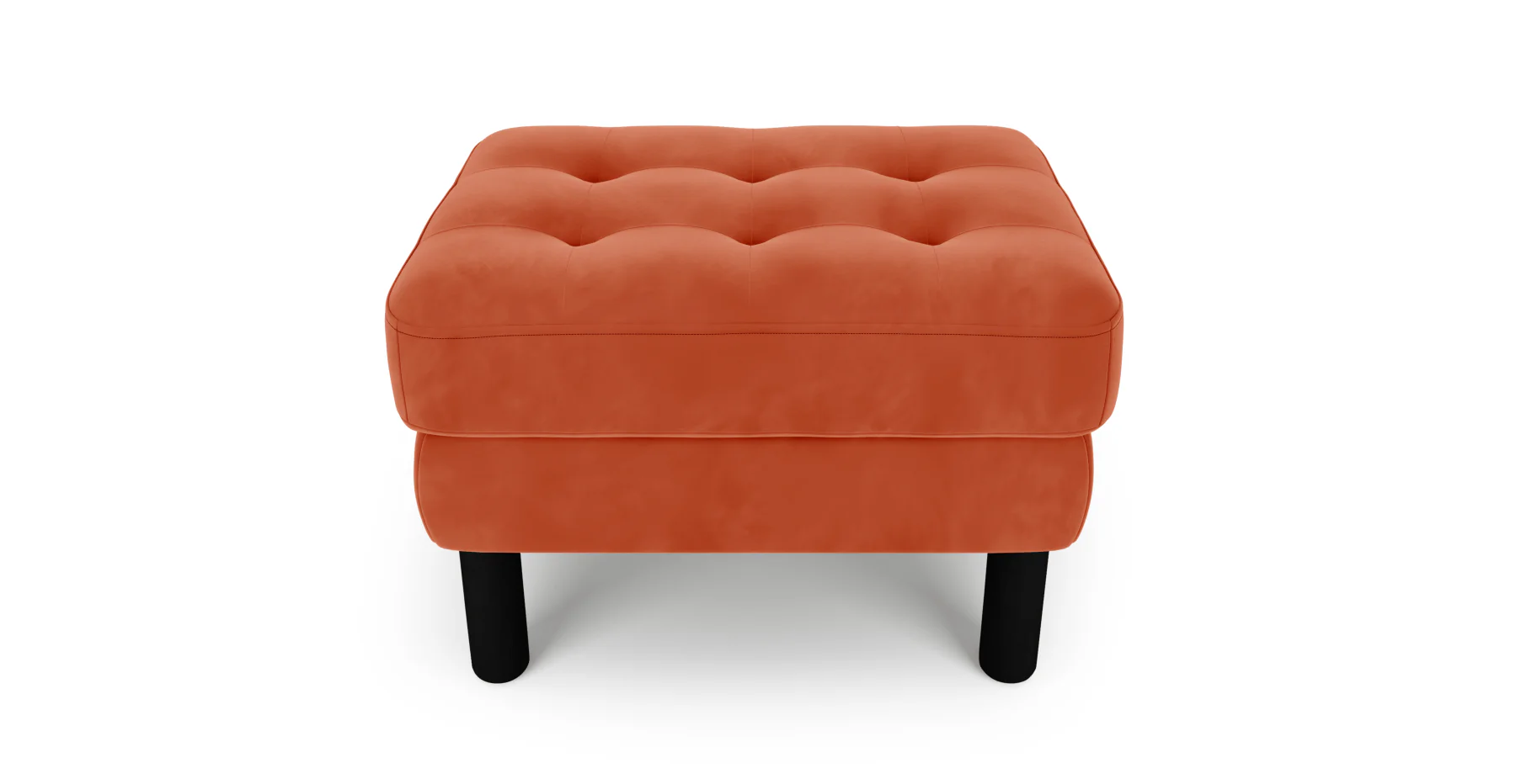 Modsy Puf Small Silindir Ahşap Ayak - Kadife - Image 6