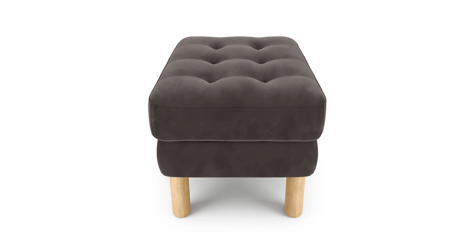 Modsy Puf Small Silindir Ahşap Ayak - Kadife - Image 62