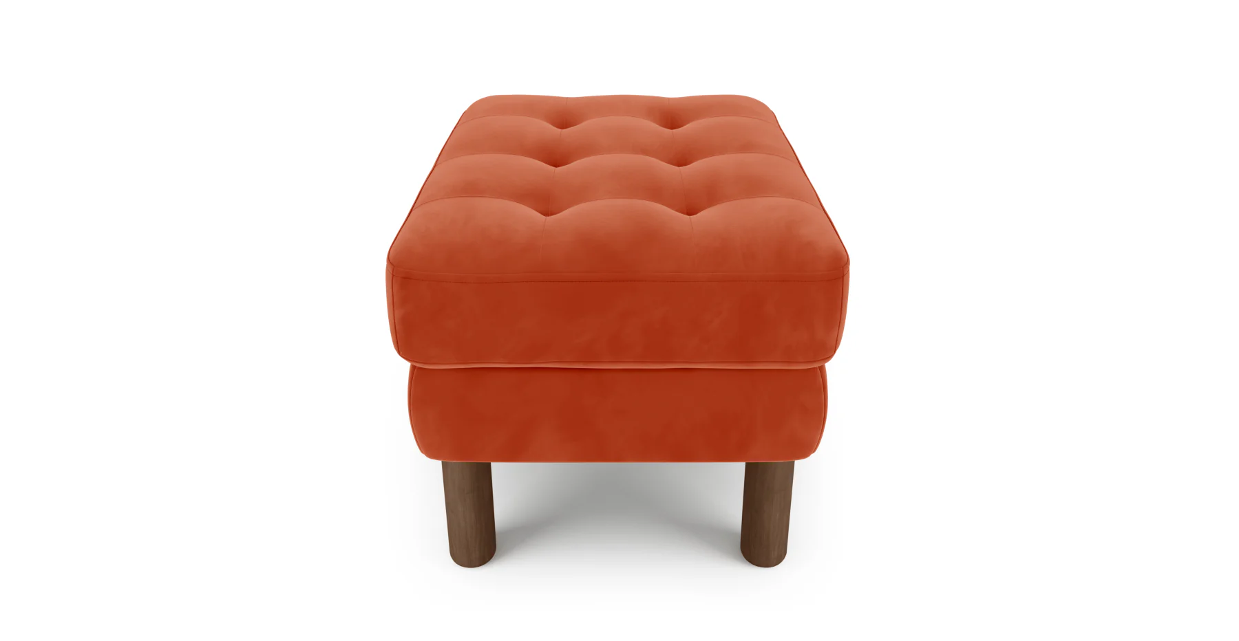 Modsy Puf Small Silindir Ahşap Ayak - Kadife - Image 72