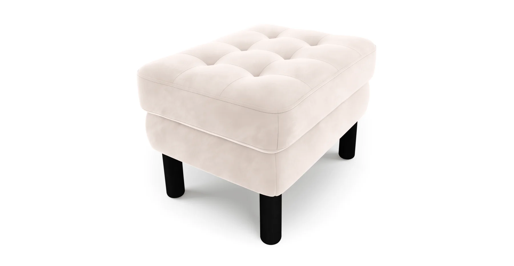 Modsy Puf Small Silindir Ahşap Ayak - Kadife - Image 91