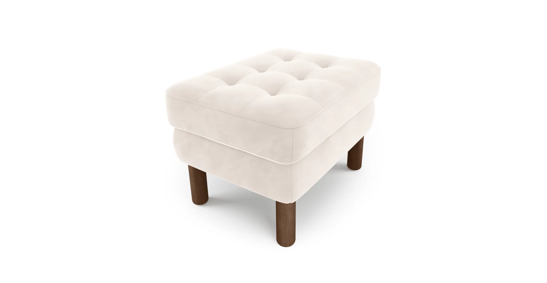 Modsy Puf Small Silindir Ahşap Ayak - Kadife - Image 98