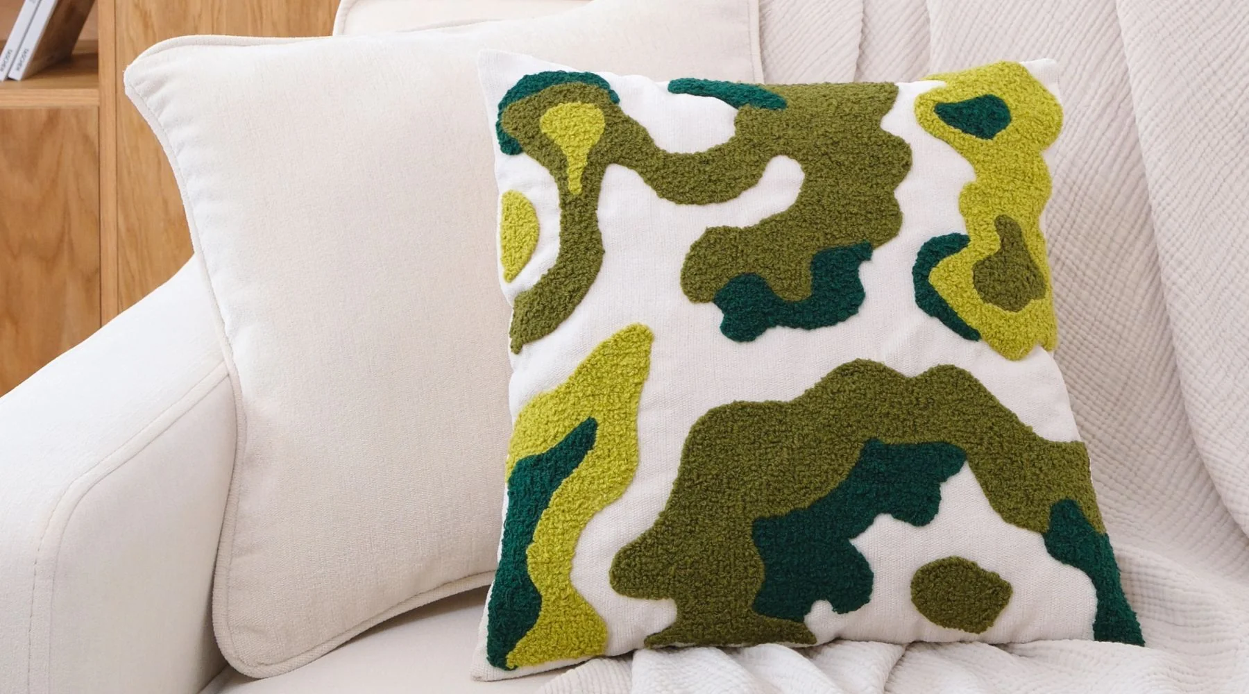 Moss Green Punch Kırlent - Image 3